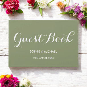 Sage Green Wedding Guest Book