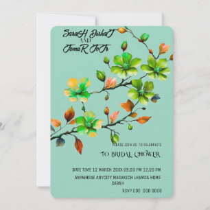 Sage Green Wedding Invitation Set, Minimalist Wedd
