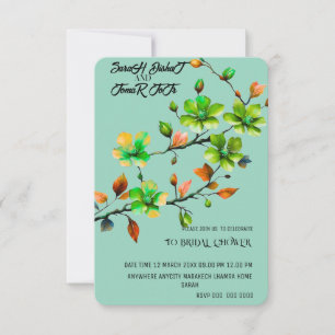 Sage Green Wedding Invitation Set, Minimalist Wedd