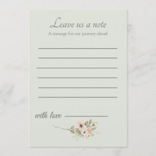 Sage Green Wedding Keepsake Insert Card