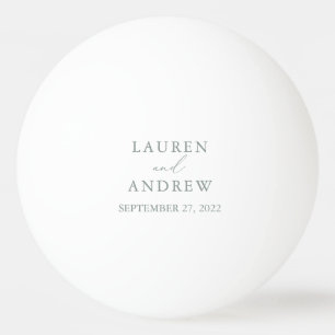 Sage Green Wedding Personalized Ping Pong Ball