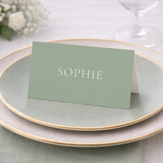 Sage Green Wedding Place Card  (Creator Uploaded)