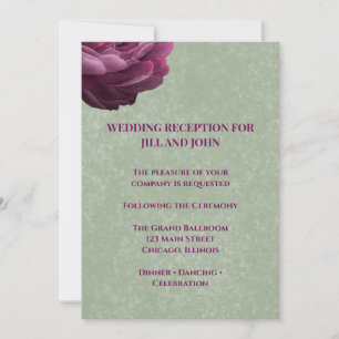 Sage Green Wedding Reception Card Insert