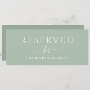 Sage Green Wedding Reserved Sign Romantic Invitation