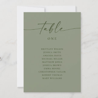 Sage Green Wedding Seating Chart | Minimalist Invitation