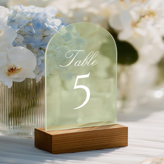 Sage Green Wedding Table Number (Creator Uploaded)