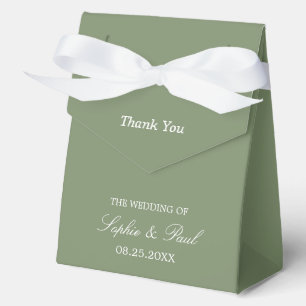 Sage Green Wedding Thank You Favour Box
