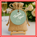 Sage Green Wedding Thank You Favour Tags<br><div class="desc">Sage Green Wedding Thank You Favour Tags | Elegant Greenery Gift Tags Add a heartfelt, personalized touch to your wedding favours with our delightful Sage Green Wedding Thank You Favour Tags! These exquisite tags feature beautiful sage green greenery accents, creating a serene and sophisticated design. They're the perfect finishing touch...</div>