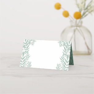 Sage Green Wedding Vintage Botanical Place Card