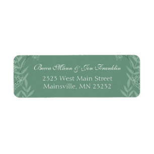 Sage Green Wedding Vintage Return Address