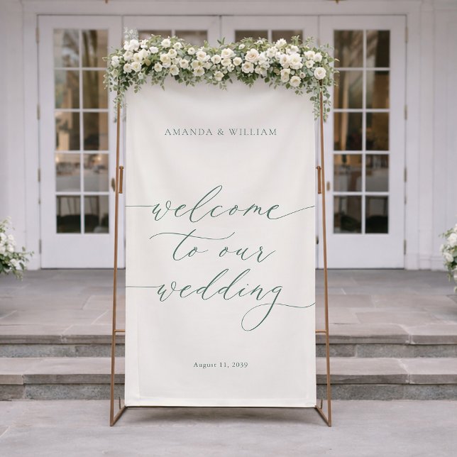 Sage Green Wedding Welcome Banner (Creator Uploaded)