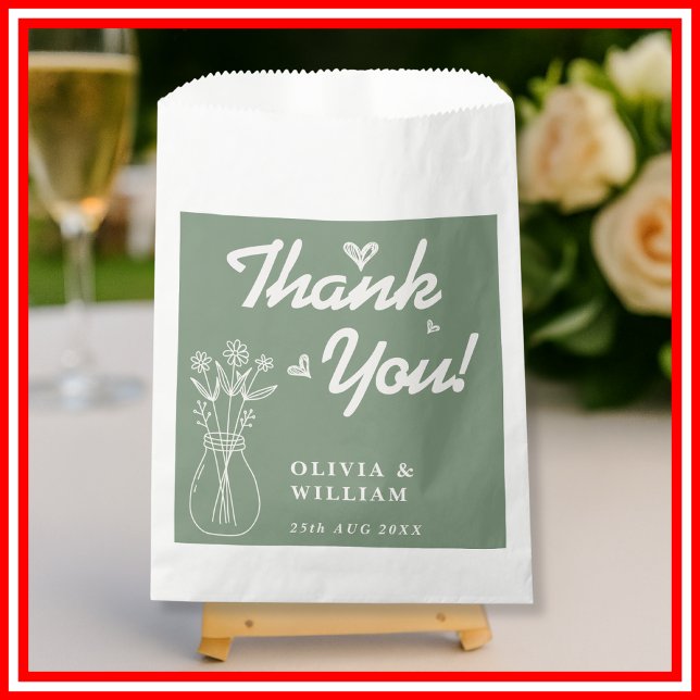 Sage Green Wedding | Wildflower Favour Bag (Creator Uploaded)