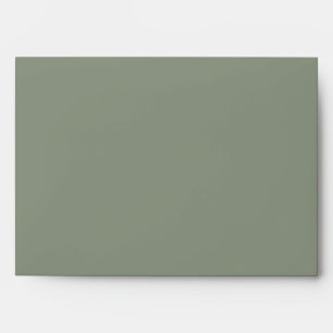 Sage Green Weddings Simple Minimal Elegant Custom Envelope