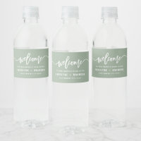 Sage Green Welcome Lettering Custom Wedding