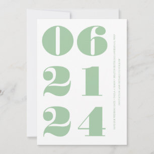 Sage green white clean elegant modern minimalistic invitation