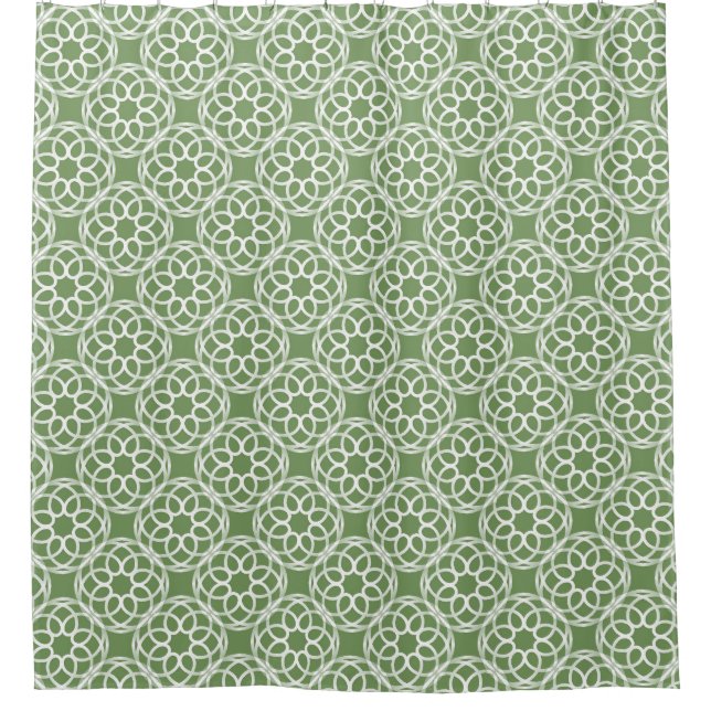 Sage Green White Geometric Seamless Pattern (Front)