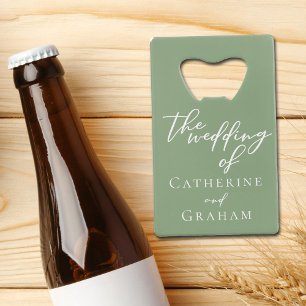 Sage Green White Typographie Mariage personnalisé