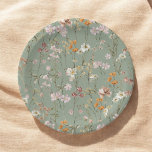 Sage Green Wildflower Boho Wedding In Bloom Garden Paper Plate<br><div class="desc">Celebrate your boho wedding with our Wildflower Boho Wedding In Bloom Garden Paper Plates. Adorned with a charming wildflower design, these plates bring a touch of natural beauty to your reception. The "In Bloom" theme infuses a sense of romance and free-spirited elegance into every detail. Delicate wildflowers grace the plates,...</div>