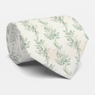 Sage Green Wildflower Vine Tie