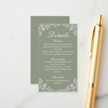 Sage Green Wildflower Wedding Invitation