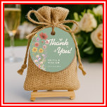 Sage Green Wildflower Wedding Thank You Favour Tags<br><div class="desc">Sage Green Wildflower Wedding Thank You Favour Tags | Rustic Botanical Floral Gift Tags Add a heartfelt, personalized touch to your wedding favours with our delightful Sage Green Wildflower Wedding Thank You Favour Tags! These exquisite tags feature delicate watercolor wildflowers and lush sage green greenery, creating a serene and sophisticated...</div>