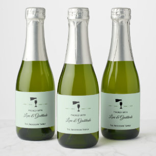 Sage Green Wine Bottle Label Thanksgiving