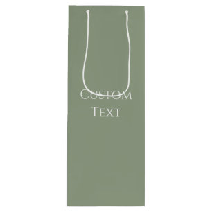 Sage Green Wine Gift Bag