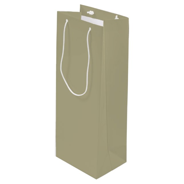 Sage Green Wine Gift Bag (Front Angled)