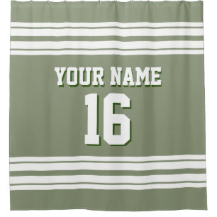 Sage Green with White Stripes Sports Jersey
