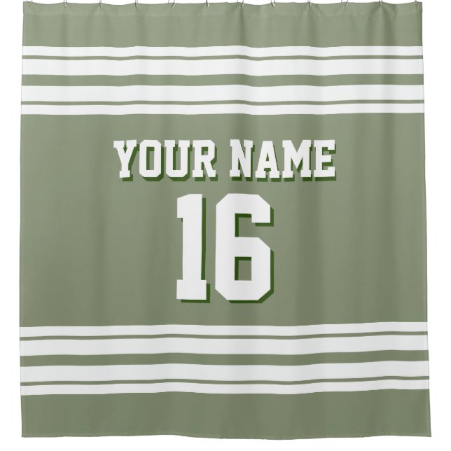 Sage Green with White Stripes Sports Jersey (Front)