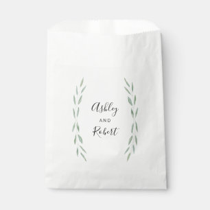 Sage Greenery Botanical Favours, Wedding Reception Favour Bag