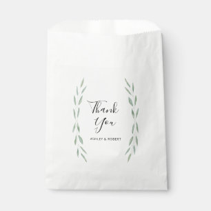 Sage Greenery Botanical Favours, Wedding Thank You Favour Bag