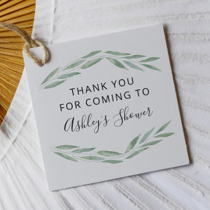 Sage Greenery Bridal Shower Thank You Favour Tags
