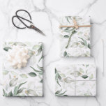 Sage Greenery Elegant Soft Gold Botanical Foliage Wrapping Paper Sheet<br><div class="desc">Botanical sage green and gold greenery elegant wrapping paper sheets</div>