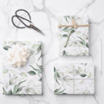 Sage Greenery Elegant Soft Silver Foliage Wrapping Paper Sheet<br><div class="desc">Botanical sage green and silver greenery elegant wrapping paper sheets</div>