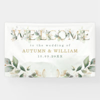 Sage Greenery Gold Garden Wedding Party Welcome