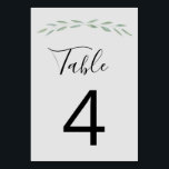 Sage Greenery Wedding Table Number Cards<br><div class="desc">Table Number Cards to help your guests find their seats. Please customize with the numbers you need, and add to your cart one card at a time. This beautiful wedding stationery suite features sage greenery paired with modern typefaces. The original watercolor creates an elegant look for your special day. Coordinating...</div>