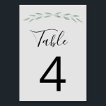 Sage Greenery Wedding Table Number Cards<br><div class="desc">Table Number Cards to help your guests find their seats. Please customize with the numbers you need, and add to your cart one card at a time. This beautiful wedding stationery suite features sage greenery paired with modern typefaces. The original watercolor creates an elegant look for your special day. Coordinating...</div>