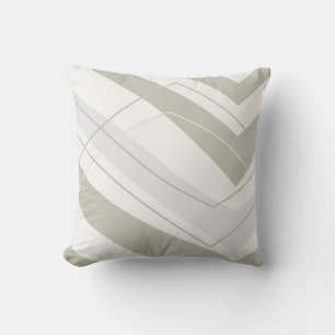 Sage Grey Modern Square Throw Pillow