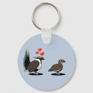Sage Grouse Love Keychain