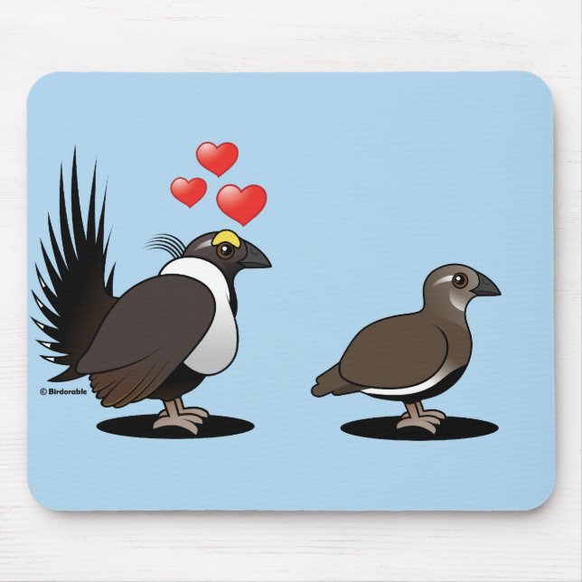 Sage Grouse Love Mouse Pad (Front)