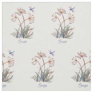 Sage herb fabric