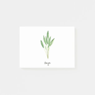 Sage herbs garden rosemary thyme watercolor post-it notes