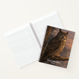 Sage Hibou de la Forêt – Grand Cahier