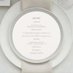 Sage & Ivory   Chic Floral Wedding Menu Card