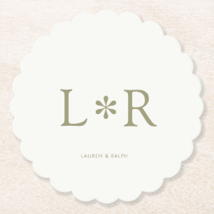 Sage & Ivory Simple Chic Couple Paper Coaster