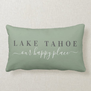 Sage Lake Tahoe Happy Place Lumbar Pillow
