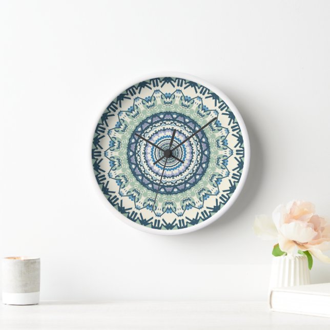 Sage Lavender Mandala Clock (Home)