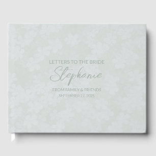 Sage Letters to the Bride Keepsake Notebook Guest Book