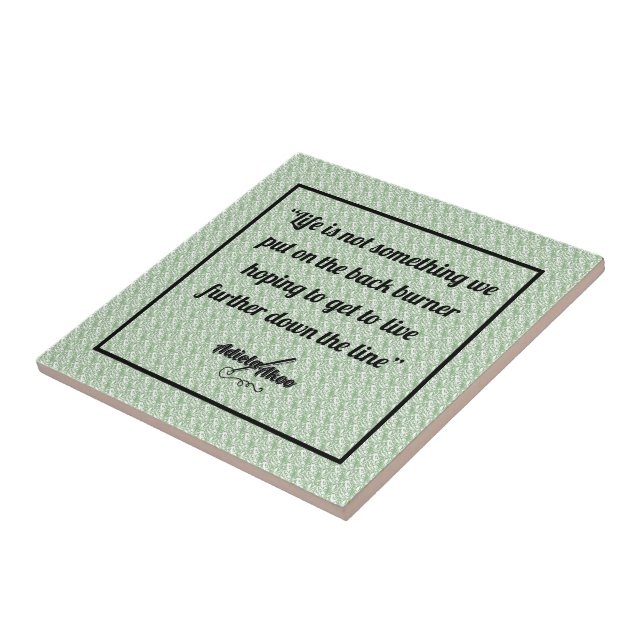 Sage Life Ceramic Tile by Adiela Akoo (Side)